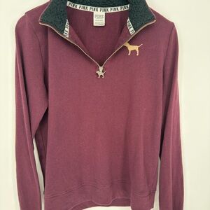 PINK Victoria's Secret Women's Cowl Neck Sweater - Burgundy